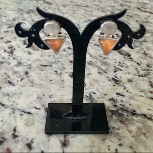 Sterling silver triangle earrings